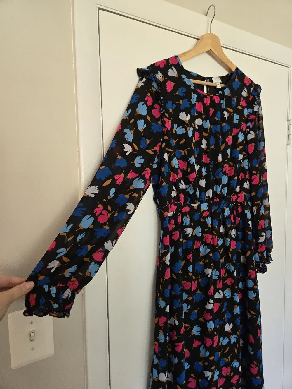 J. Crew Long Sleeve Floral Fit And Flare Dress Size 12